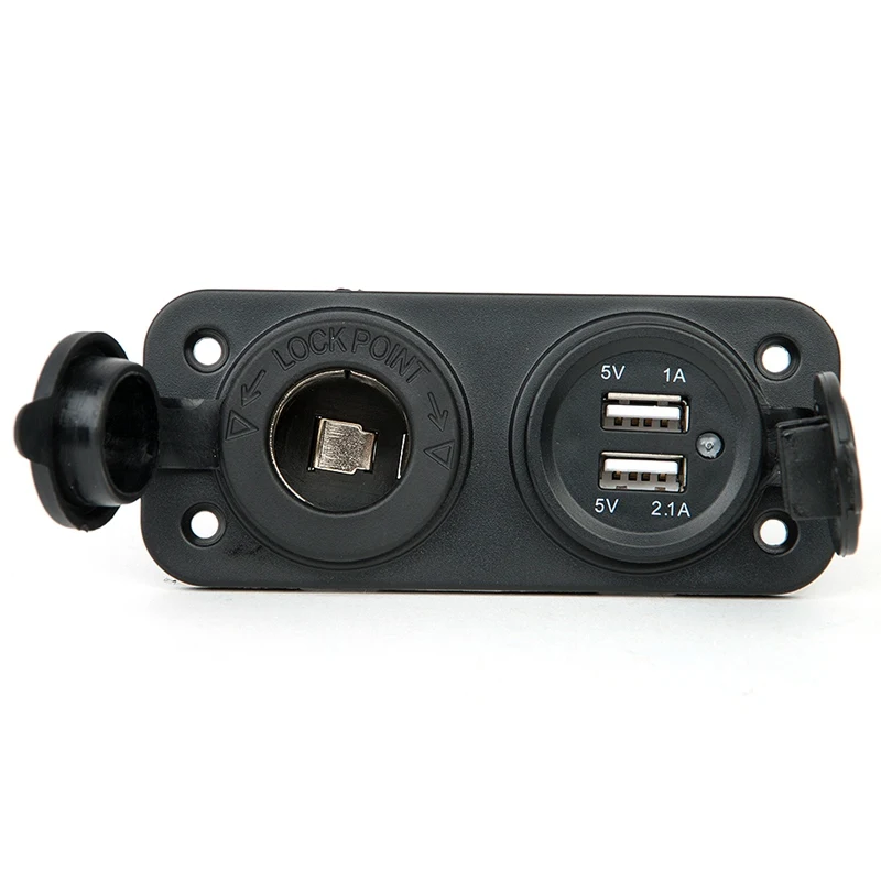 Новое поступление Разветвитель USB с двумя портами 12 В 2 1 А зарядное устройство