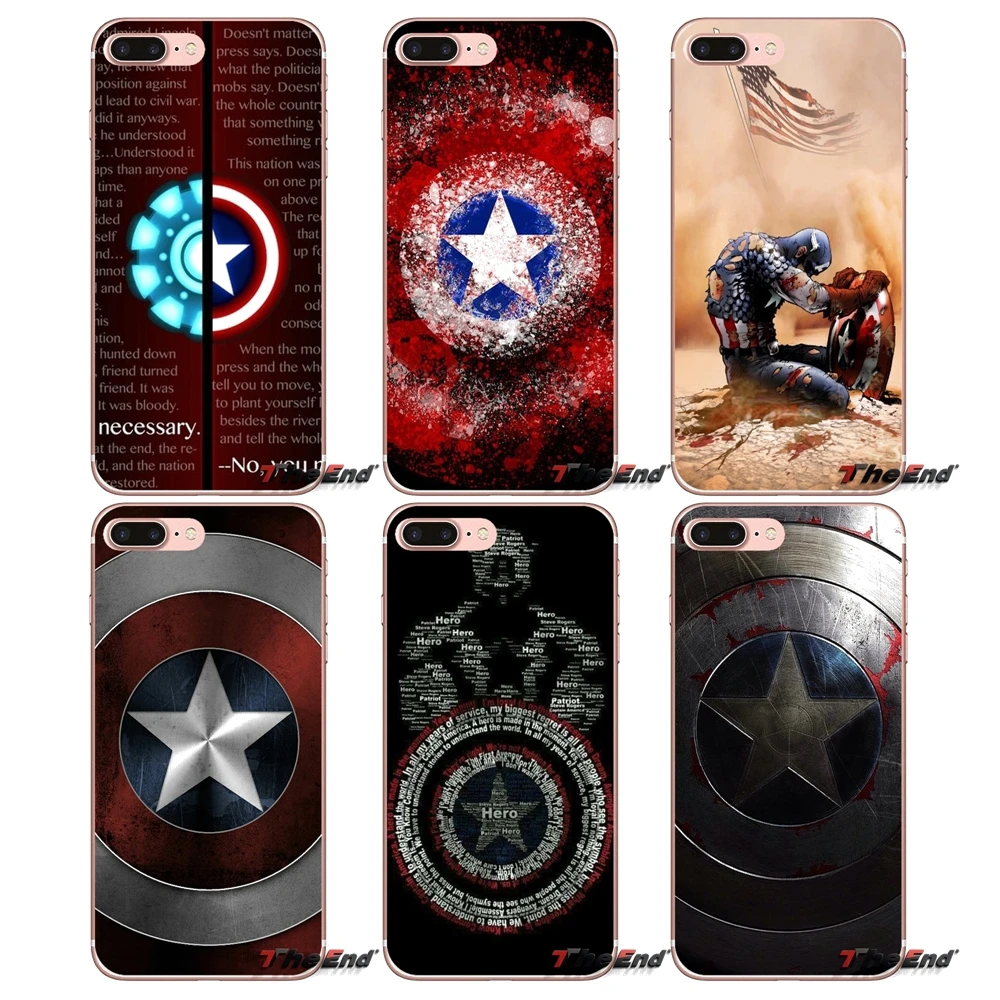 Прозрачный мягкий чехол Captain America Shield для Xiaomi Mi6 Mi 6 A1 Max Mix 2 5X 6X Redmi Note 5 5A 4X 4A A4 4 3 Plus