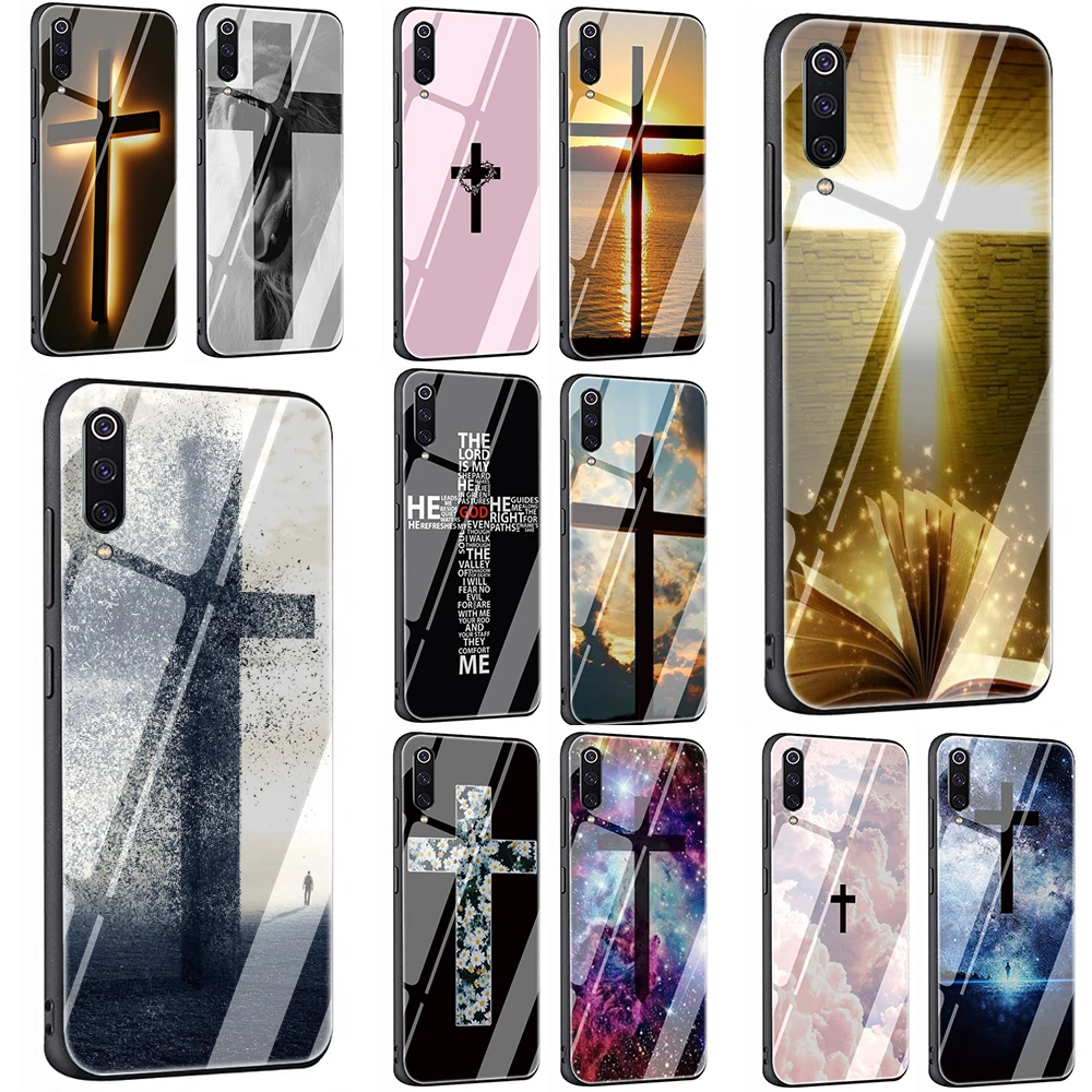 Чехол для телефона из закаленного стекла Bible Jesus Christ Christian Cross Redmi 4X 6A Note 5 6 7 Pro Xiaomi Mi 8