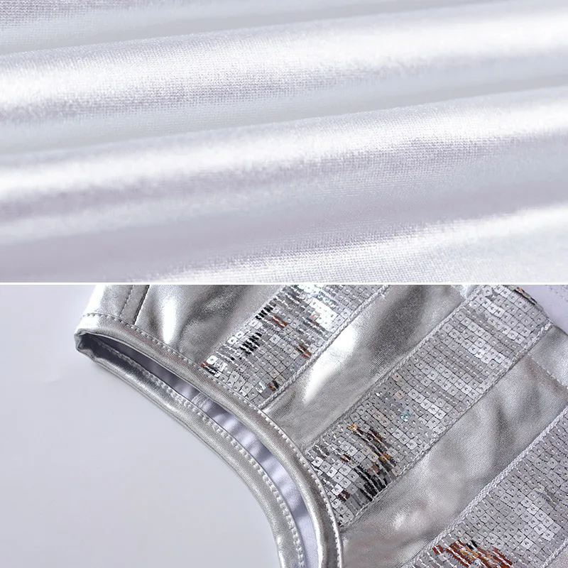 

M-3XL!!Nightclub bar singer drum jazz dance modern dance costume personality sequined vest vest harem pants suit.