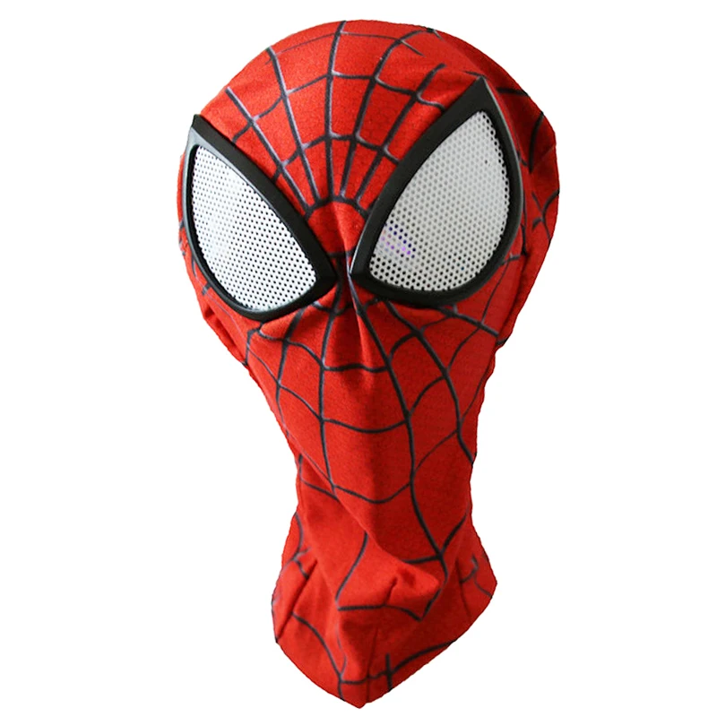 Red spiderman mask Потрясающая маска Человека-паука 3D цифровая печать красные черные линзы Человека-паука маска принадлежности для Хэллоуина супергерой косплей реквизит - Цвет: Red spiderman mask