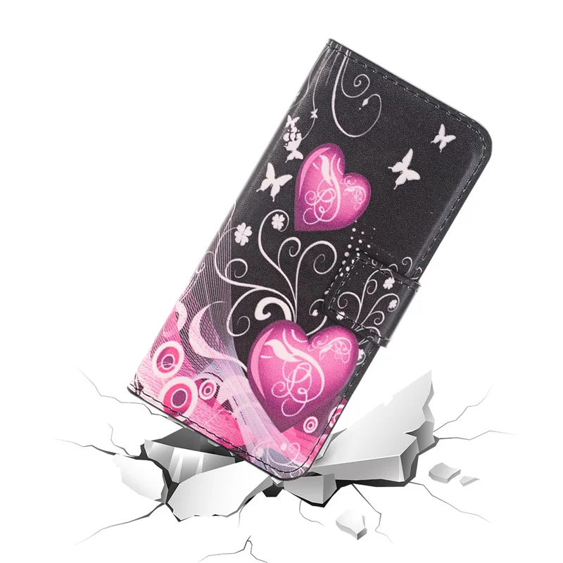 Роскошный кожаный флип кошелек Love Heart мягкий чехол из ТПУ для LG G2 Mini G3 G4 G5 Stylus D680 D690