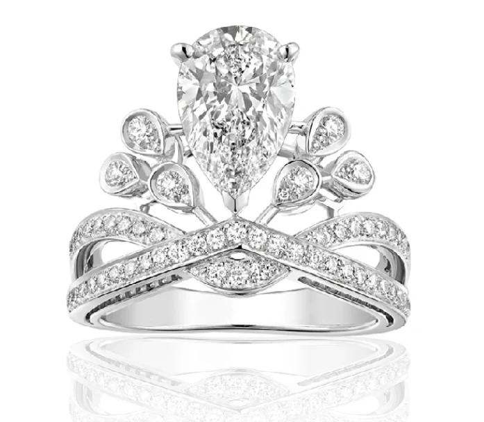 YaYI кольцо с голубым кристаллом 7,8 CT белый цирконий серебристый цвет обручальные кольца Свадебные Кольца Сердце Девушки вечерние кольца Подарки 405