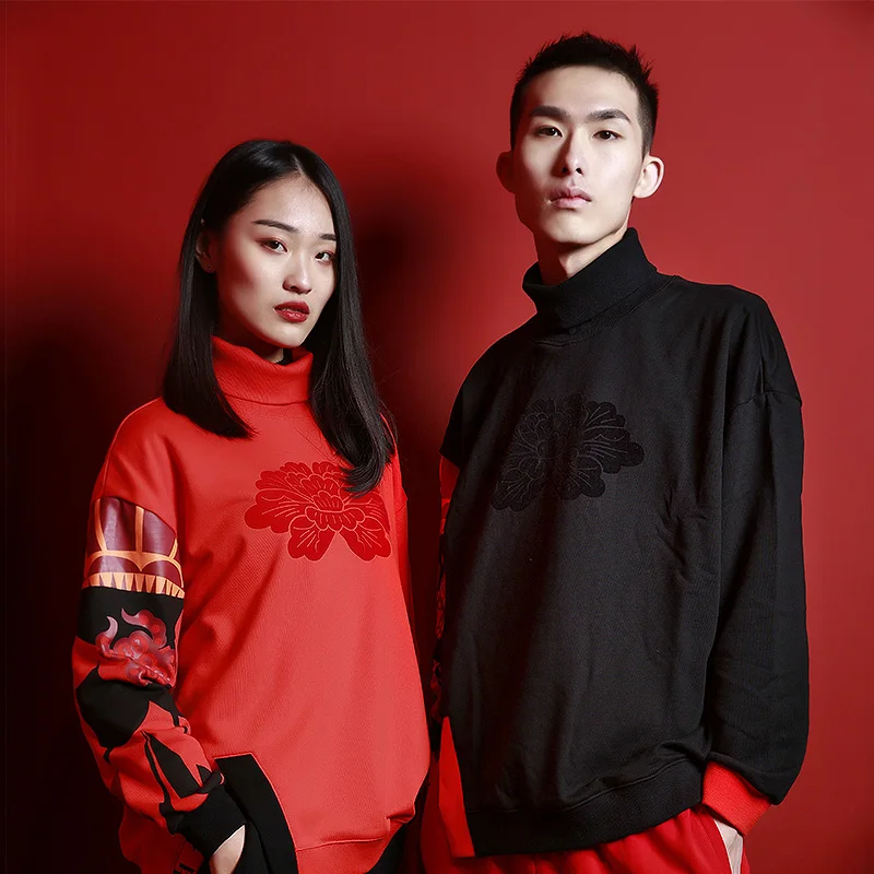 MENOGGA женские толстовки с капюшоном высоким воротником хлопковый пуловер в