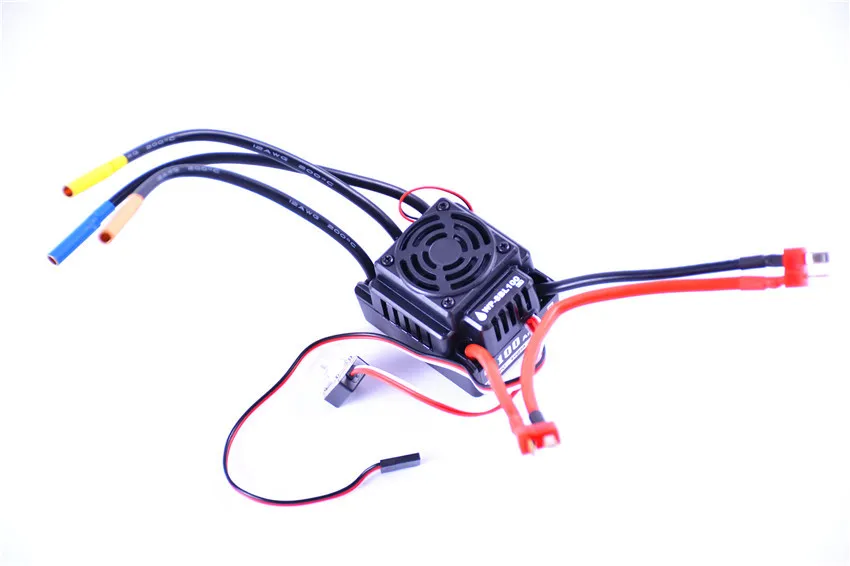 Купи WP-8BL100 Waterproof 100A Brushless ESC для 3-4S LiPo battery fit 3650 3660 Motor за 3,478 рублей в магазине AliExpress