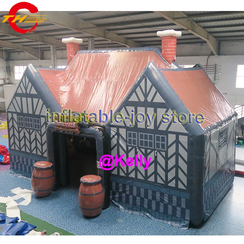 Free air shipping irish pubs tent for party rental durable pvc tarpaulin inflatable bar with barrels | Игрушки и хобби