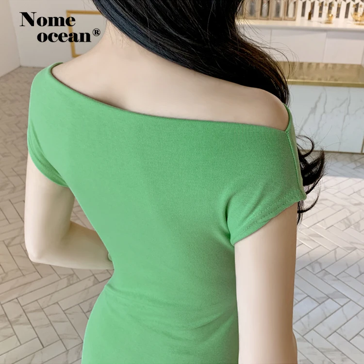 Женское облегающее платье с воротником авокадо зеленое однотонное средней длины