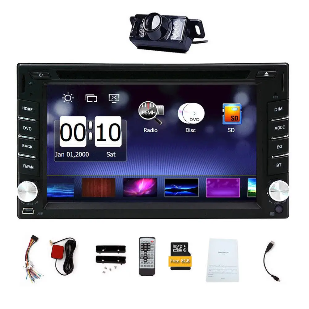 HD 6.2 &quotдвойной 2din Сенсорный экран CD проигрыватели DVD плеер в тире GPS стерео Радио