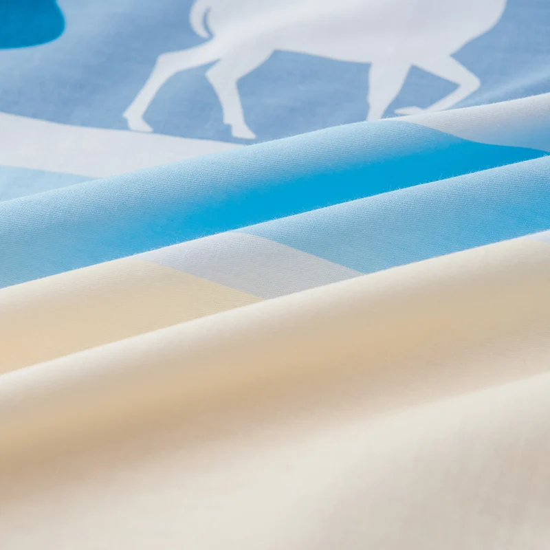 Лидер продаж простыня 100% хлопковый наматрасник Обложка Плоский лист синий