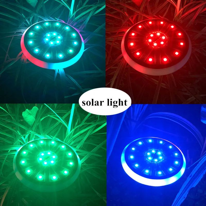 Садовое ландшафтное освещение RGB Светодиодное солнечное похороненное на