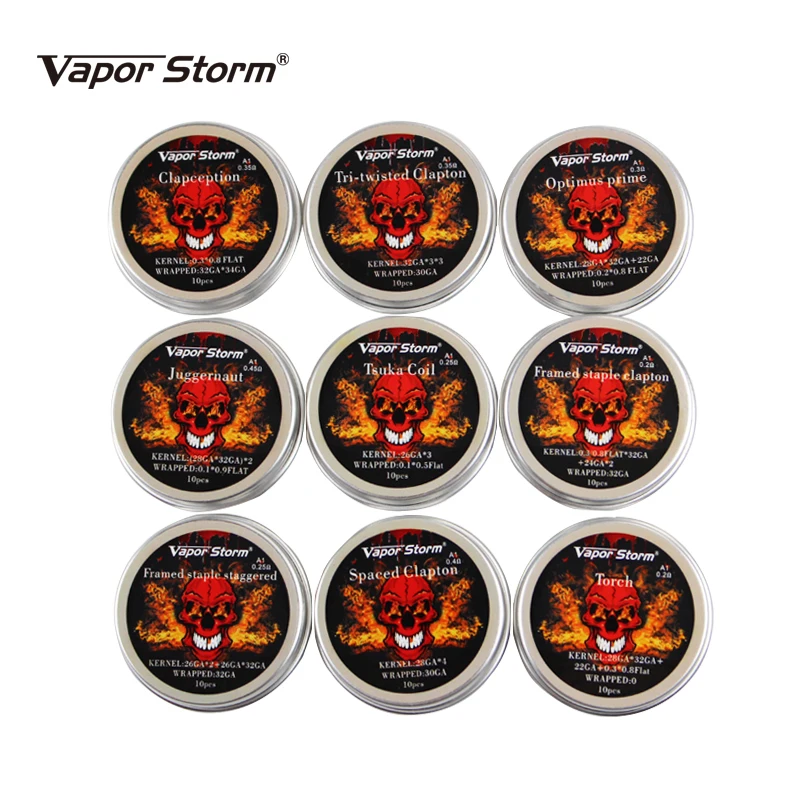 Vapor Storm Alien Clapton Coil Tsuka штапель в раме плавающий Clapception A1 провод для спираль RDA Vape
