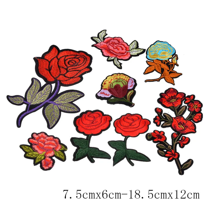 Hoomall разноцветные патчи с цветами железные для одежды сделай сам эмблема на ткани