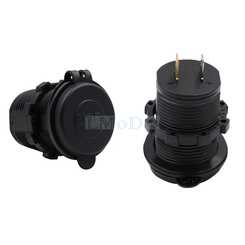 Автомобильный мотоциклетные Водонепроницаемый двойной USB Зарядное устройство адаптер автомобиля Питание Разъем для Iphone, Android Ipad gps MP4 12/24 V 5 V