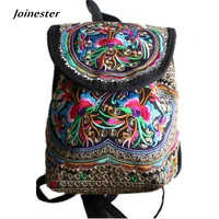vintage backpack fashion cute bag for saunter chinese yunnan girls flower embroidered traditional ethnic style women canvas cr