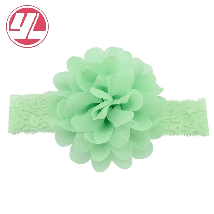 Повязка на голову кружевная с цветочным бантом 12 шт./лот мягкая эластичная