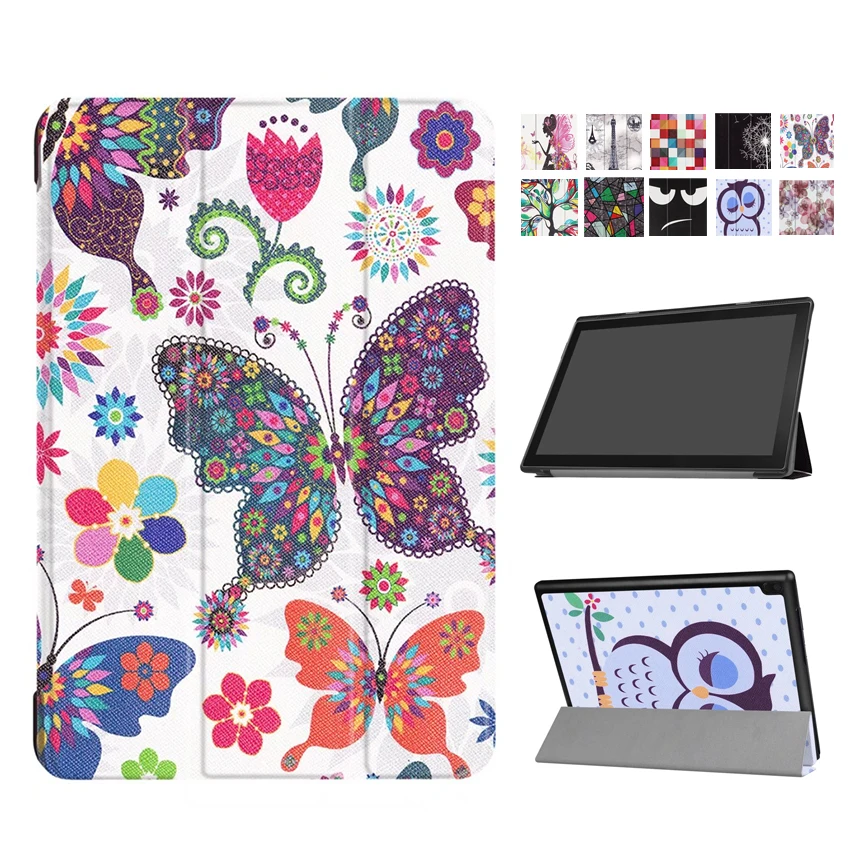 Чехол из искусственной кожи Tab4 10 0 plus чехол с цветным принтом дюймов подставка для