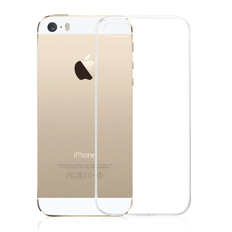 Чехол для Apple iPhone 5S мягкий силиконовый чехол 5 SE прозрачный ТПУ бесплатный подарок