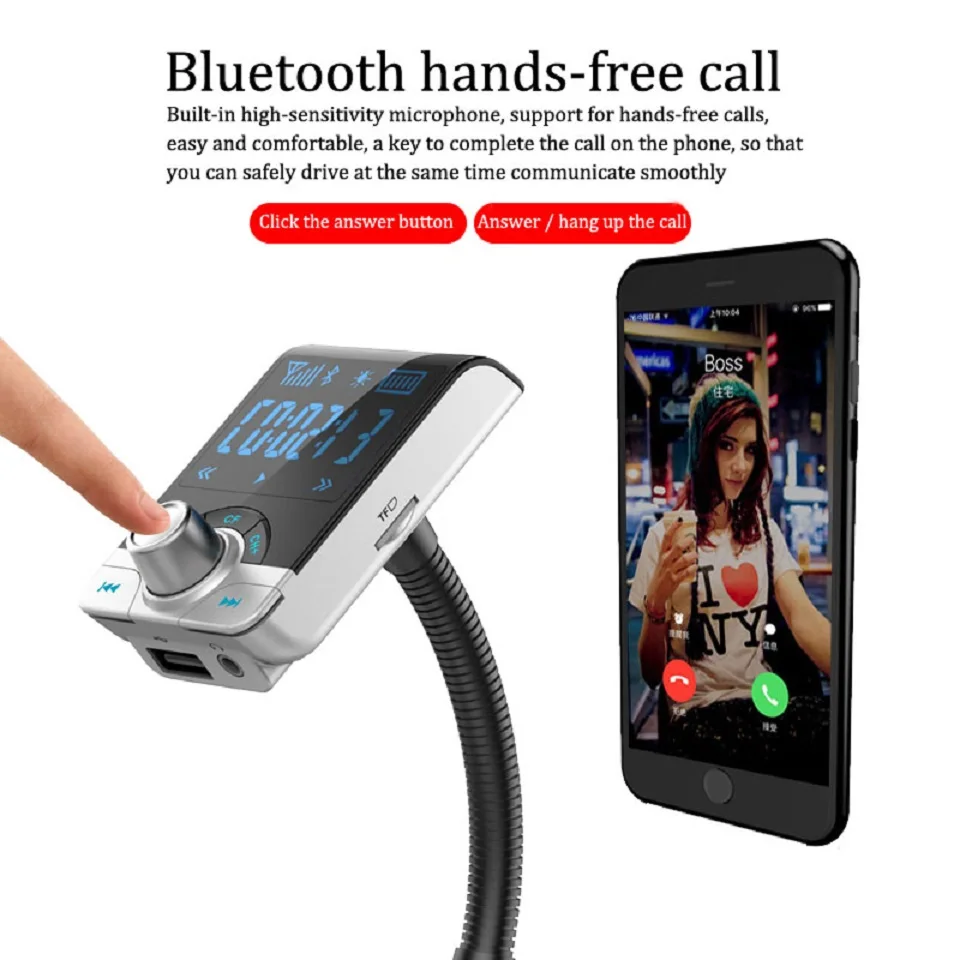 Беспроводной fm передатчик автомобильный комплект громкой связи Bluetooth 4 0 A2DP