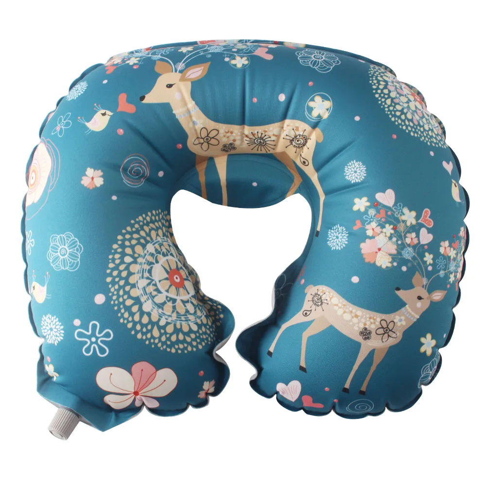 Эргономичный Дизайн Надувные Путешествия Шею Pillow-2 Полный Рот Удар-Карманный