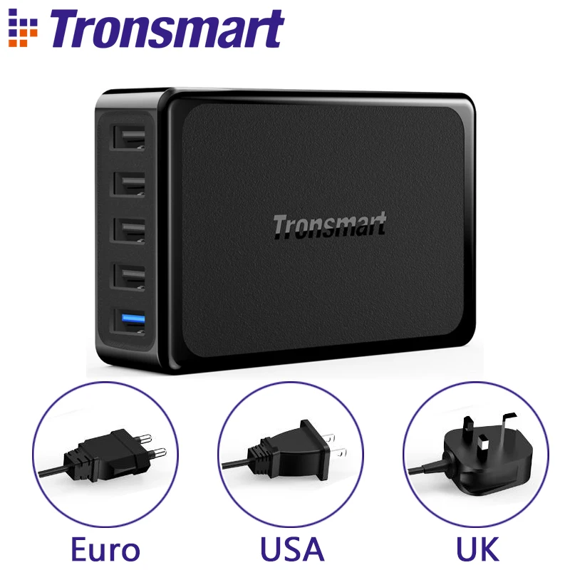 Tronsmart U5PTA USB Зарядное устройство Qualcomm Quick Charge 3 0 QC3.0 Smart для телефона Tablet Мощность