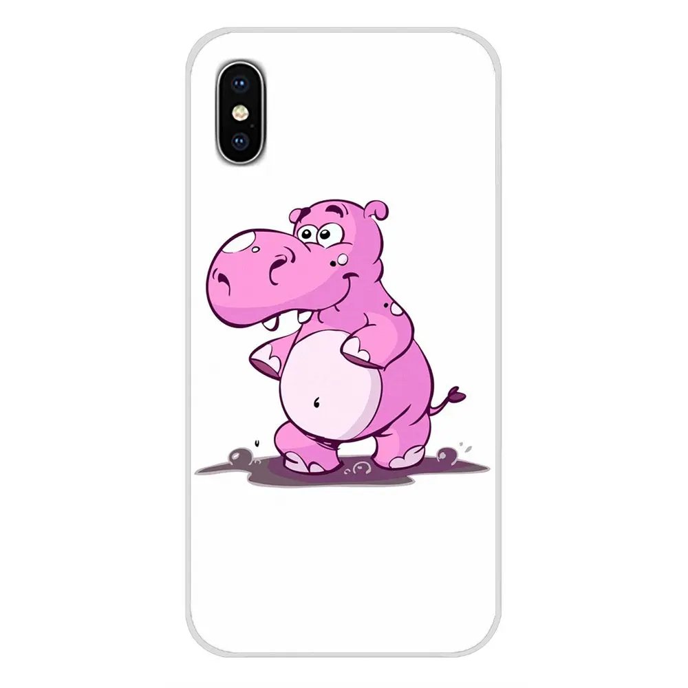 Aninal Hippo корова мультфильм для Oneplus 3T 5T 6T Nokia 2 3 5 6 8 9 230 3310 1 7 Plus 2017 2018 прозрачный чехол