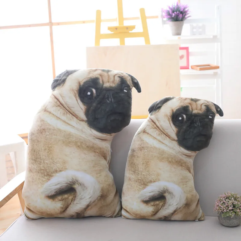 3D имитация belldog плюшевая игрушка подушка реальная жизнь кукла забавная мопса