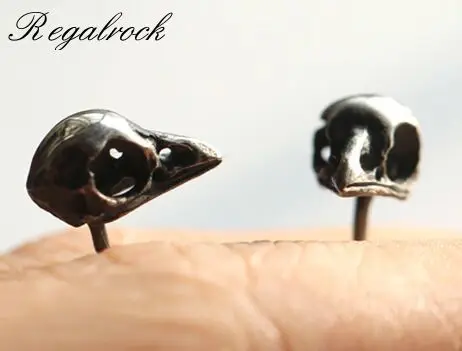 Regalrock Горячие вороны анти канарская Птица Череп ювелирные изделия серьги