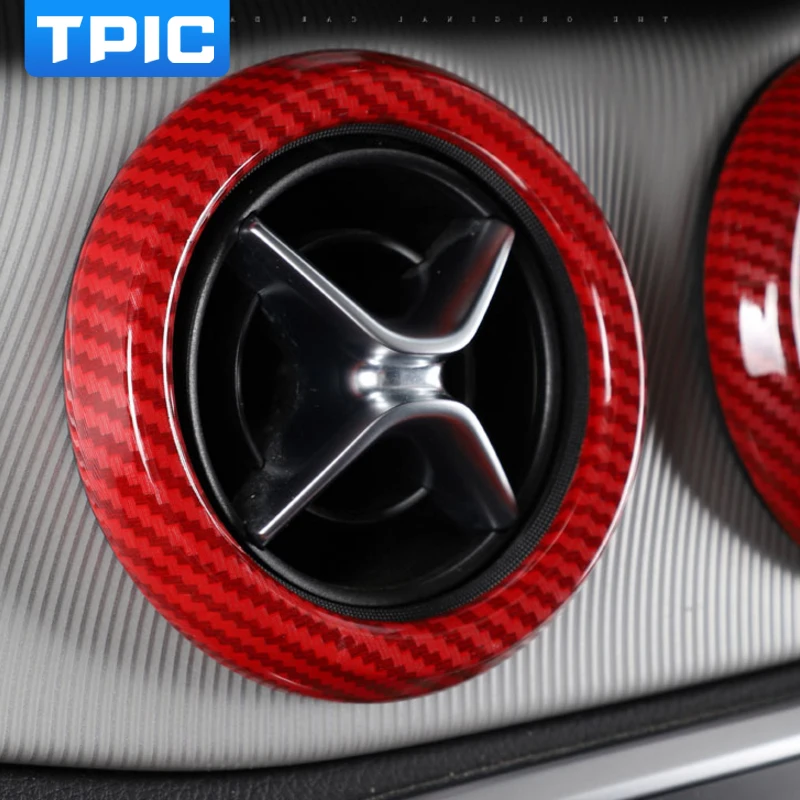 

TPIC Car Interior ABS Front Air Outlet Decoraction Rings Stickers For Mercedes A Class 2013-2018 GLA 2015-2018 CLA 2014-2018