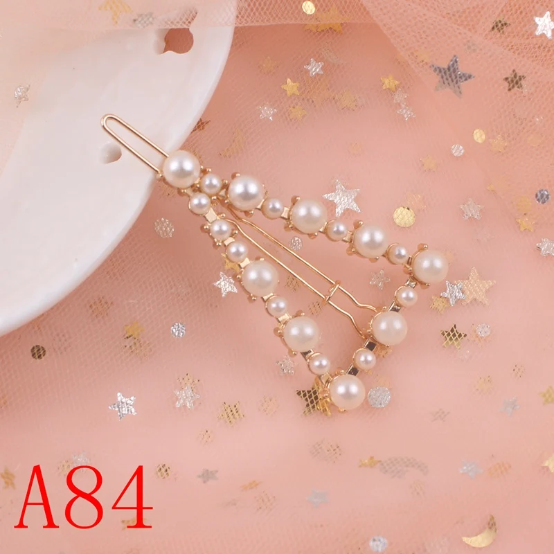 A84 Новинка, модные заколки для волос с жемчугом для девушек, женские заколки для волос, металлические заколки для волос, заколки для волос для женщин, аксессуары, 1 шт - Цвет: A84