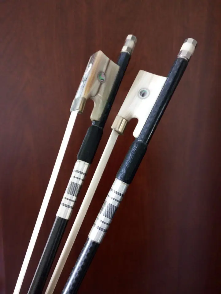 Горячая Распродажа Новый черный grillwork углеродного волокна Скрипки лук 4/4 полный