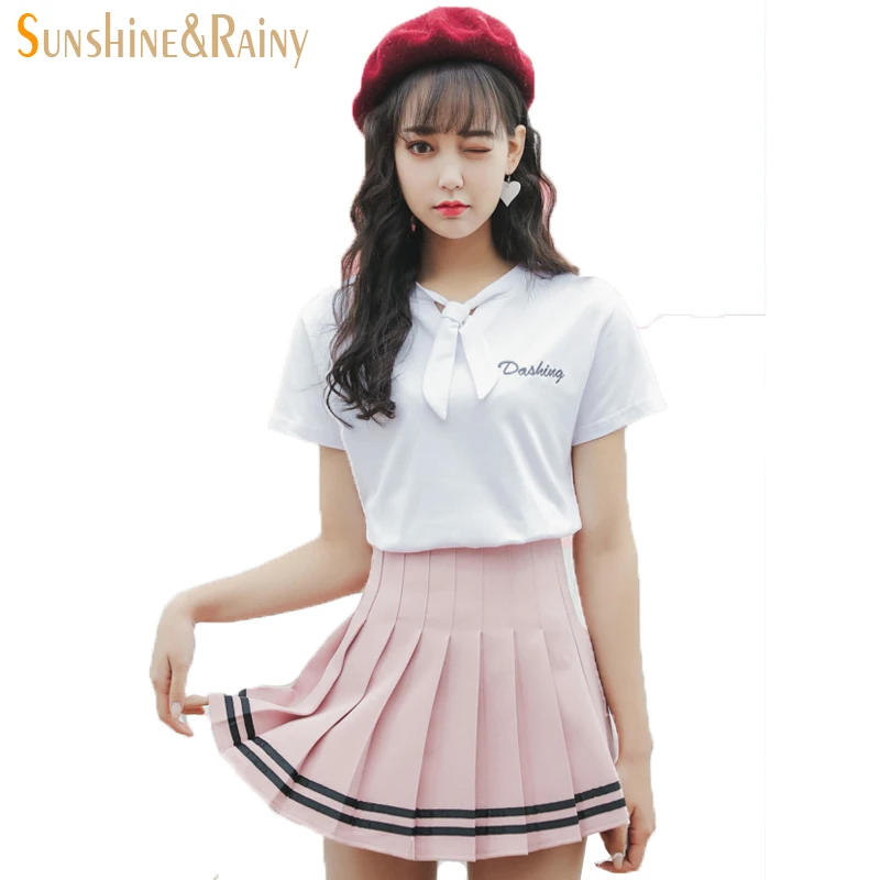 2017 новые летние юбки для девочек плиссированная юбка школьницы школьная форма
