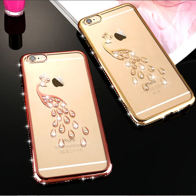 Роскошные diamondsoft тпу телефон назад коке чехол для iphone6 6 s плюс силиконовый