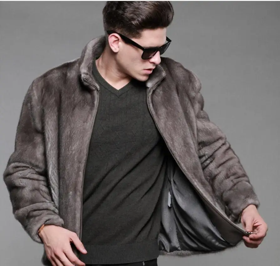S/6xl мужские короткие тонкие куртки из искусственного меха зимние теплые большие размеры модные искусственные меховые пальто из искусственного меха норки пальто k912