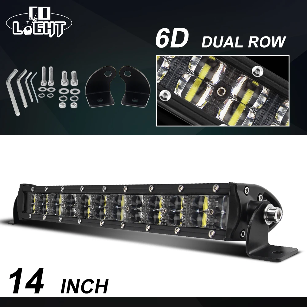 CO LIGHT 6D 14 дюймов световой бар Offroad 72 Вт точечный прожектор комбинисветодио дный