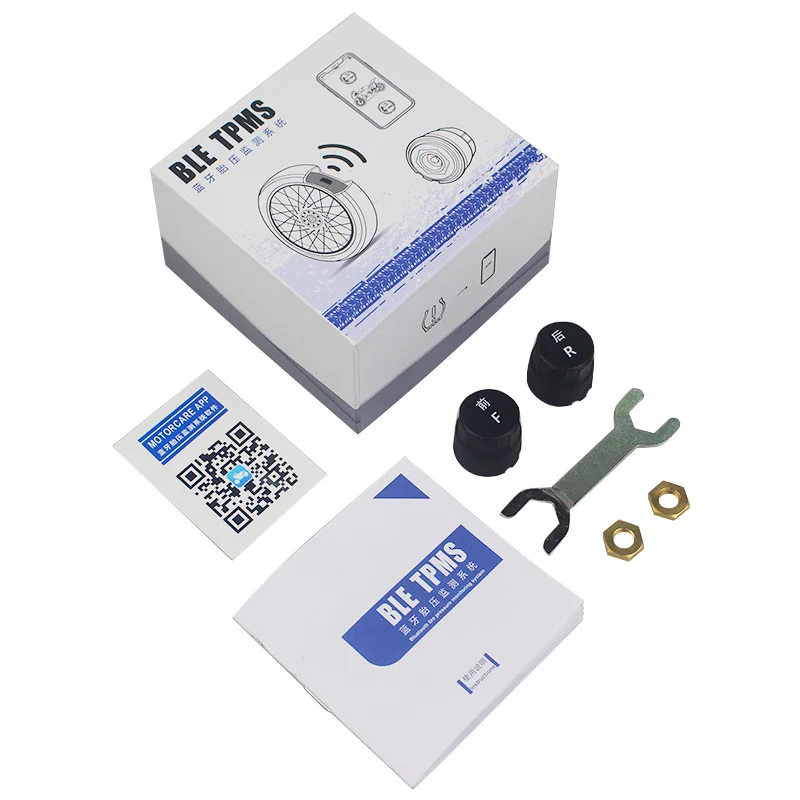 TPMS мотоцикл Bluetooth контроль давления в шинах 2 внешние датчики с системой