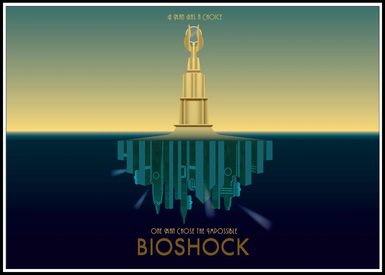 Плакат Bioshock Rapture видео игра Постеры фильма белая бумага Картина Настенная картина для гостиной украшение дома - Цвет: 23