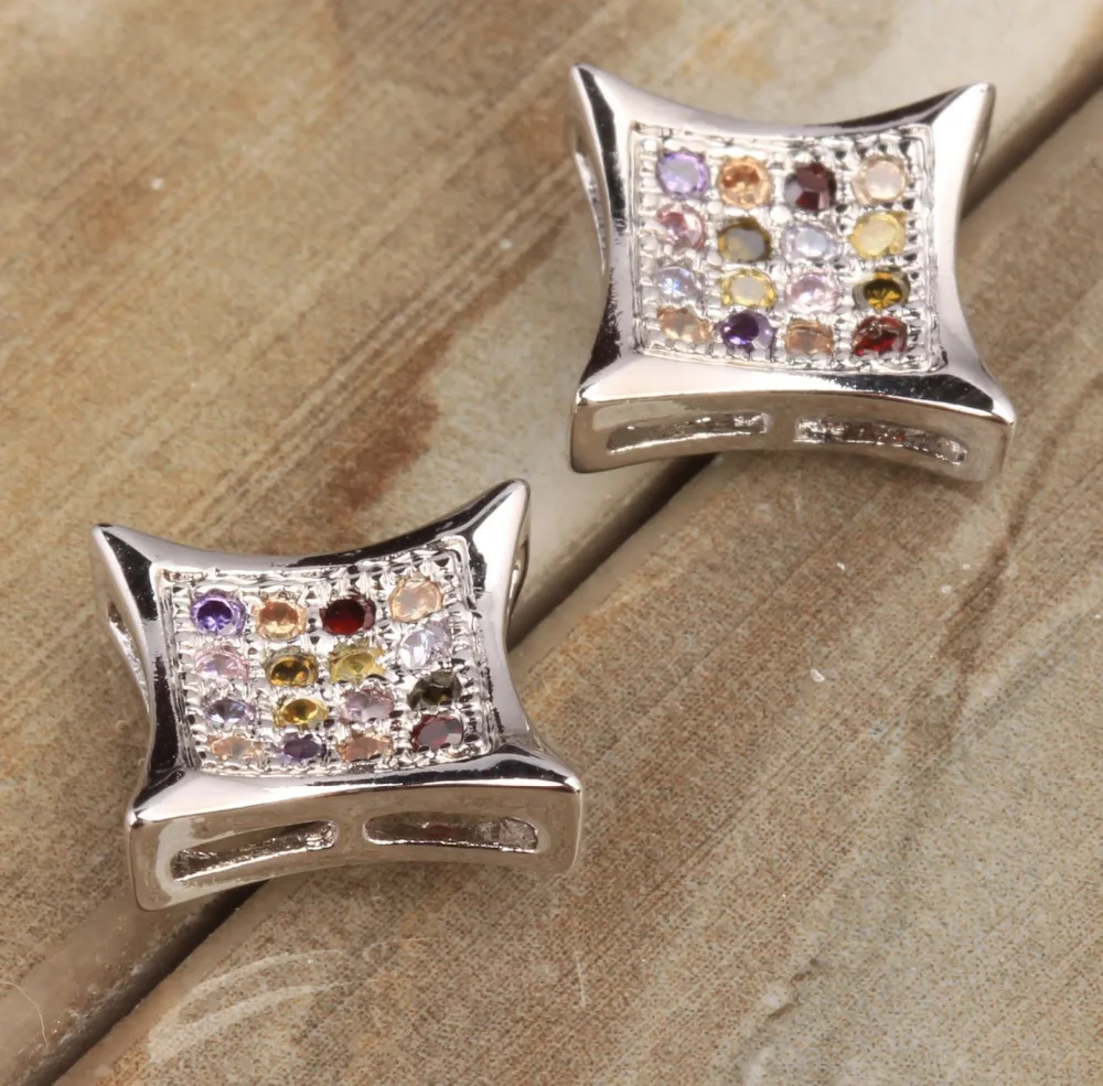 Awesome Star Light Multicolor Morganite Garnet 925 Sterling silver Studs Earrings For Women's Jewelry S5417|silver stud earrings|sterling