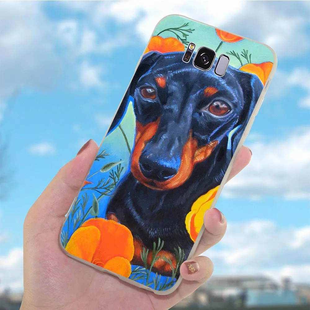 Милые Чехлы для телефона Doberman Dog чехлы Galaxy Samsung S9 Plus чехол S10e M10 M20 M30 S7 Edge S6 S8 S10 Note 8 10