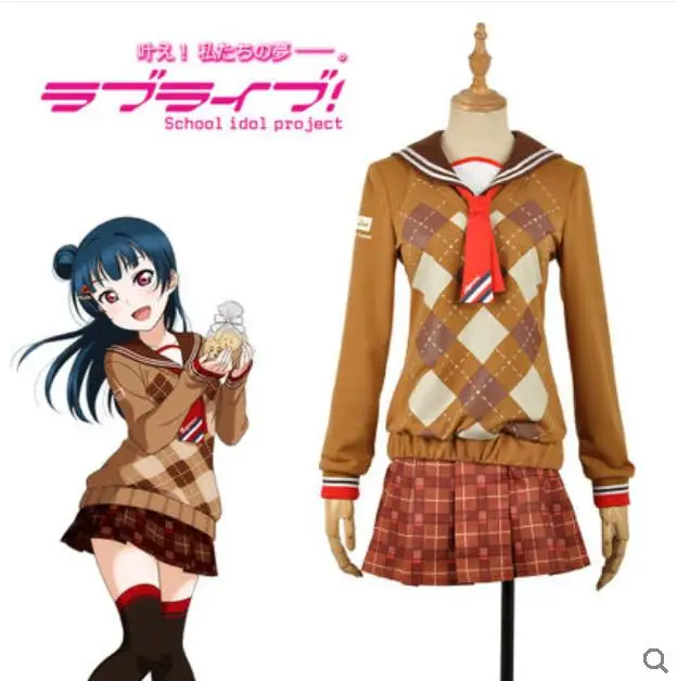 

Anime LoveLive!Sunshine!! Cos Aqours Tsushima Yoshiko Halloween Cosplay Female Chocolate Valentine's Day daily Cosplay Costume