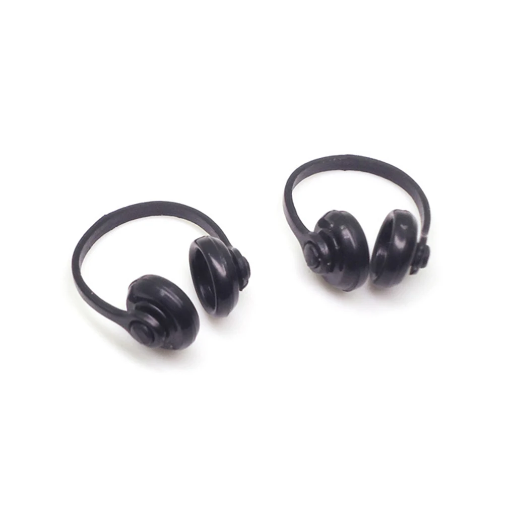 2pcs 1:12 Scale Dollhouse Miniature Accessories Mini Doll House Earphone Headset Headphone Decor Collection Gift |