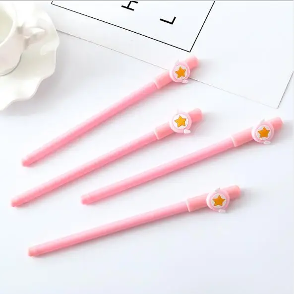 1 шт. Kawaii розовая Звезда черная школьная гелевая ручка набор карандашей ЖК-доска для записей ручка для девочек школьные канцелярские принадлежности