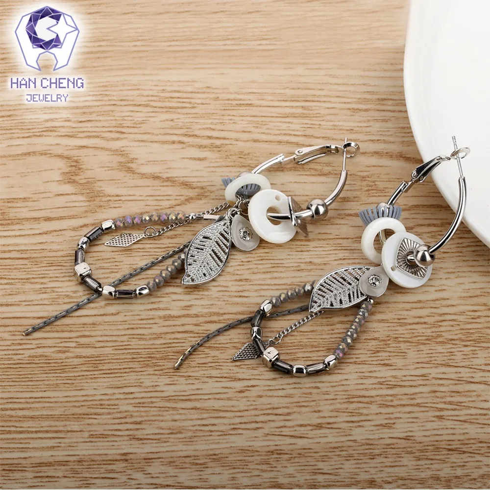 HanCheng новые очаровательные богемные Висячие длинные водяная капля серьги для