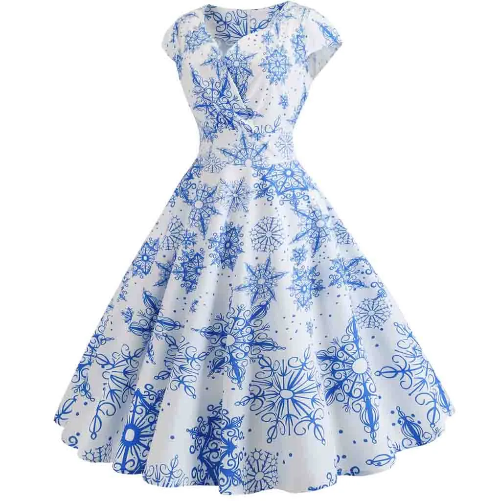 JAYCOSIN Новинка vestidos largos de verano повседневное женское винтажное платье с рюшами и V