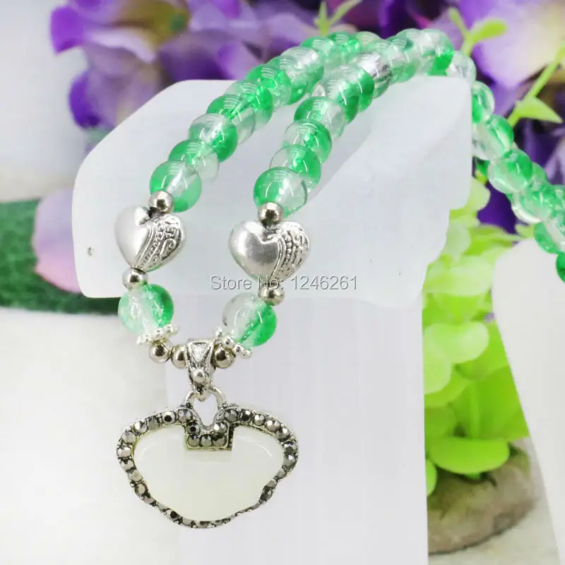 Разноцветные Модные Зеленые Браслеты в 3 ряда раньше браслет ручная цепочка 6 мм