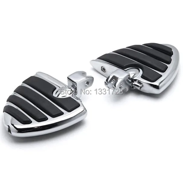 

Chrome Wing Foot Pegs Rests For Yamaha Stryker 2011-2013 (Front)