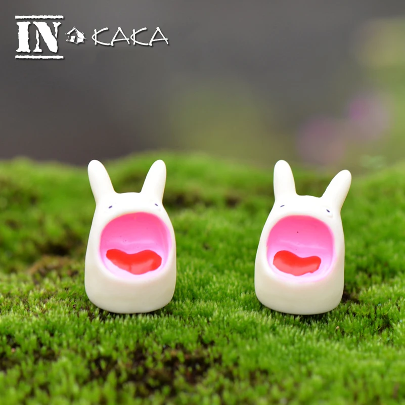 

Hayao Miyazaki lovely white mini Totoro Anime Action Figure terrarium/miniature/dollhouse fairy garden figurine DIY accessories