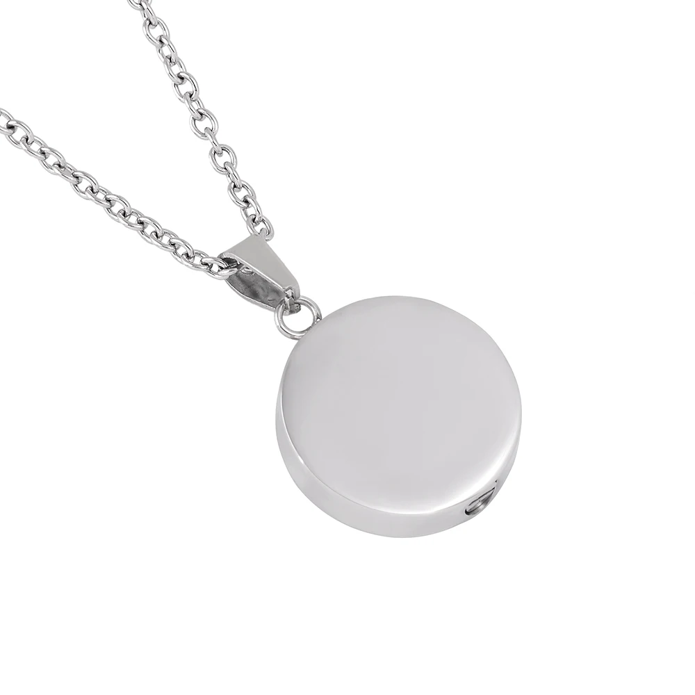Prayer Hands Pattern Cremation Necklace Round Shape Stainless Steel Pet Memorial Urn Pendant Funeral Keepsake Jewelry For Ashes | Украшения