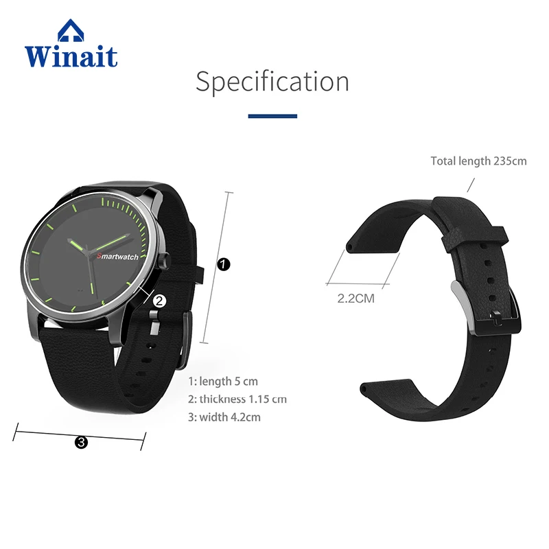Winait S68 Автоматический Смарт-часы Водонепроницаемый Smart Alarm Smartwatch круглый Bluebooth Gps