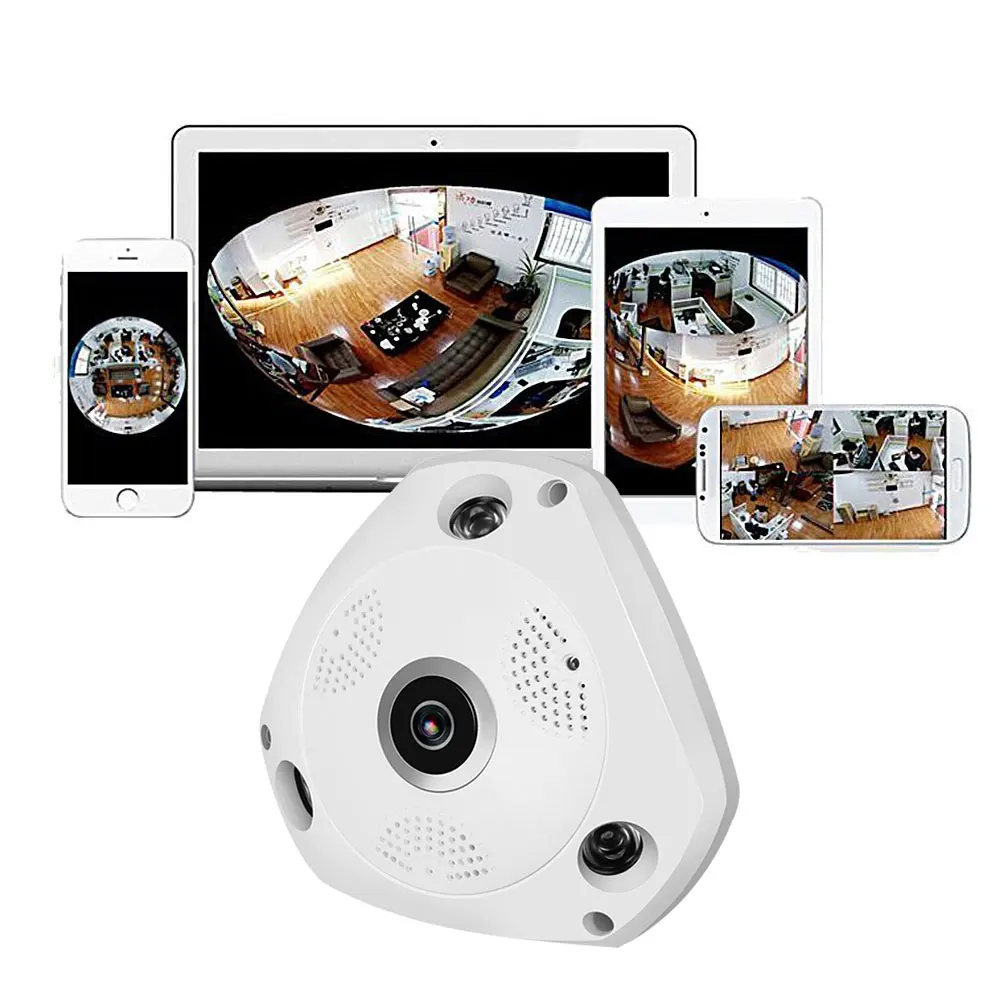 360 WI FI Камера IP 1.3mp рыбий глаз панорамный 960 P PTZ CCTV 3D VR видео ip kamera Cam Micro sd карты аудио