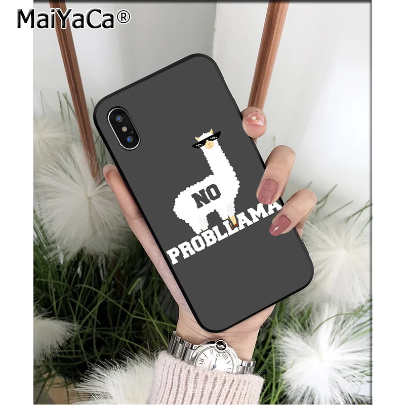 MaiYaCa Llama Alpacas животное ТПУ Мягкий силиконовый чехол для телефона чехол для iPhone 6S 6plus 7plus 8 8Plus X Xs MAX 5 5S XR